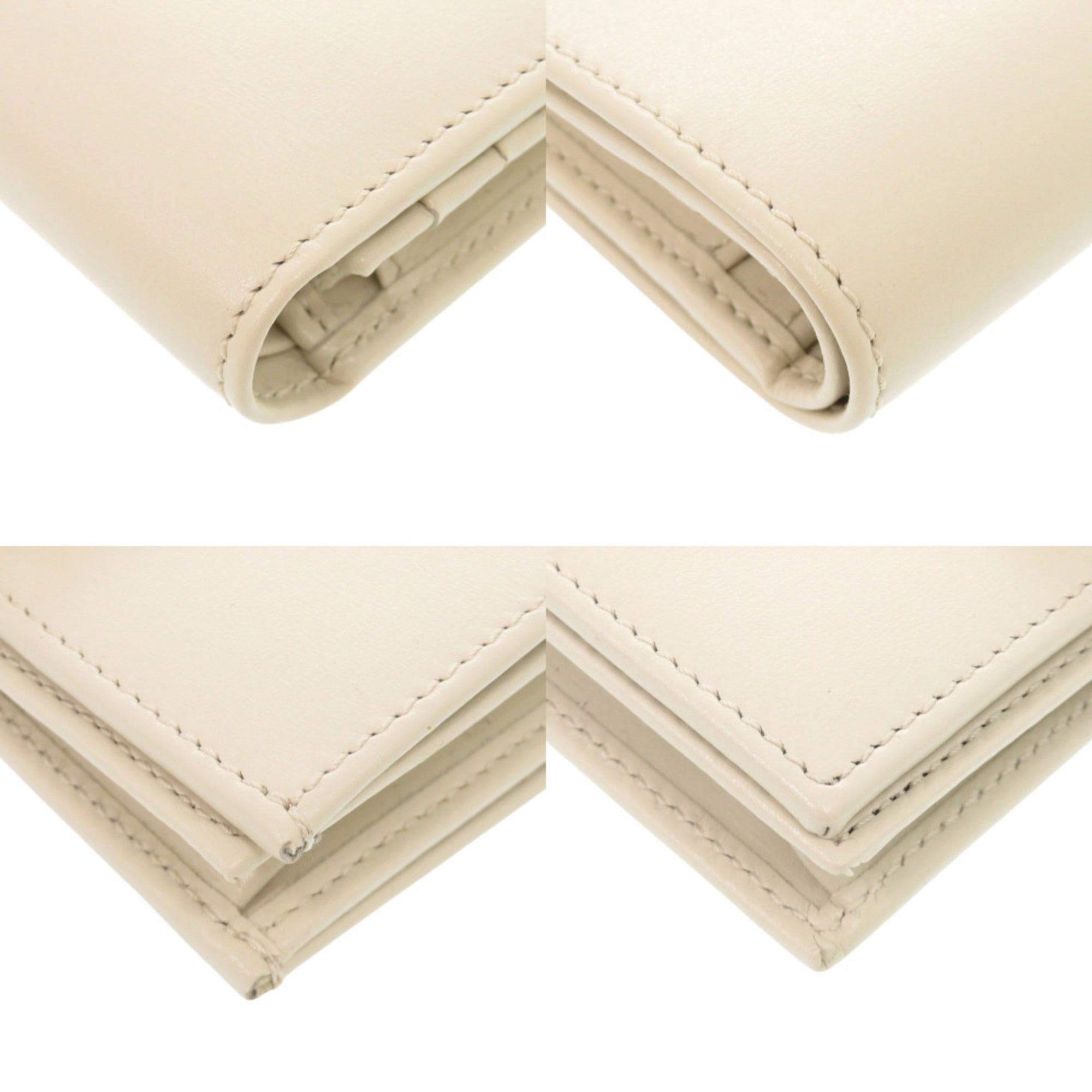 Like new Gucci Jackie 1961 645536 leather ivory bifold wallet 1093