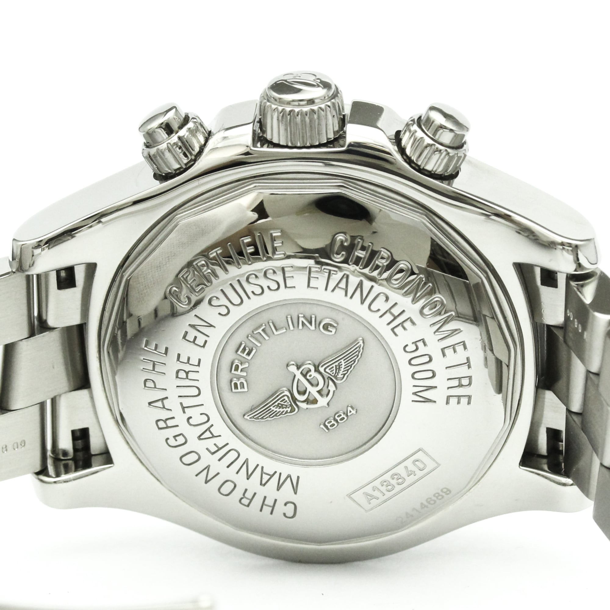 BREITLING Chrono Super Ocean Steel Automatic Mens Watch A13340 Polished — Very Good