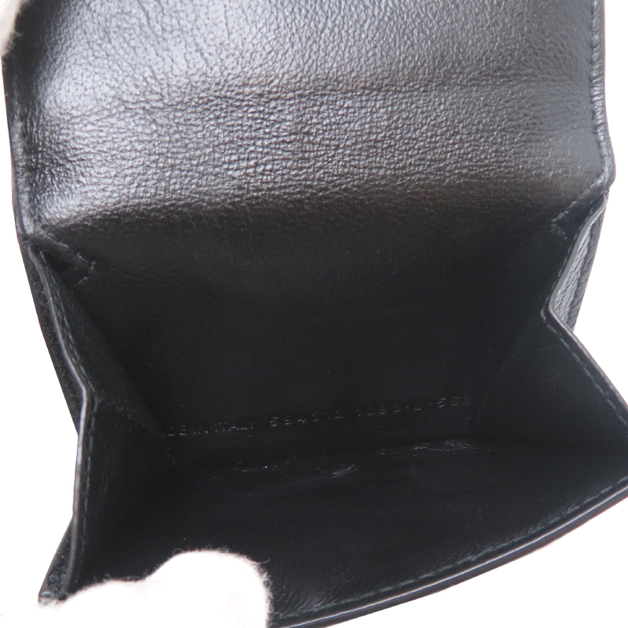 Balenciaga Cash Mini Wallet, Women's and Men's Tri-fold Wallet 594312, Calfskin, Black