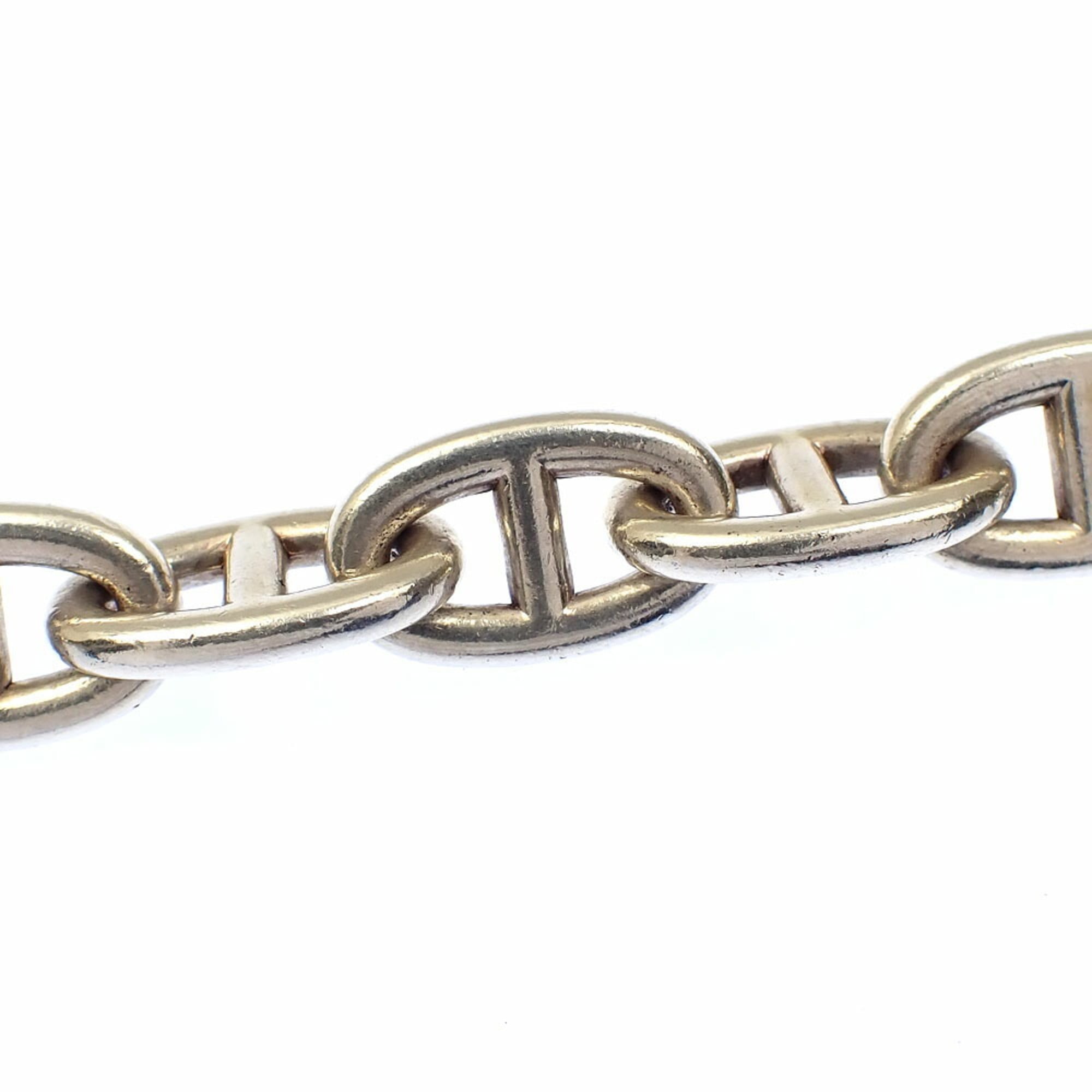 Hermes Hermès Chaine d'Ancre TGM Men's Bracelet, SV925, 114.6g, Silver