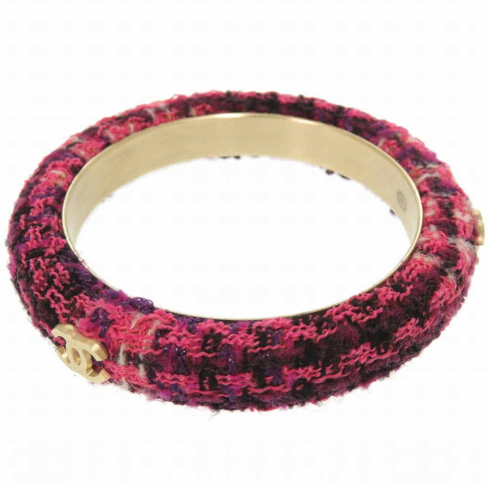 Chanel Coco Mark 09A Tweed Purple/Pink Bangle 0790CHANEL — Like New