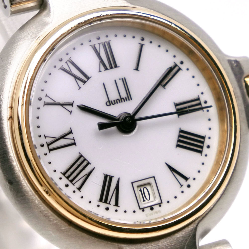 Dunhill Millennium Watch Stainless Steel Quartz Analog Display White Dial Ladies — Good