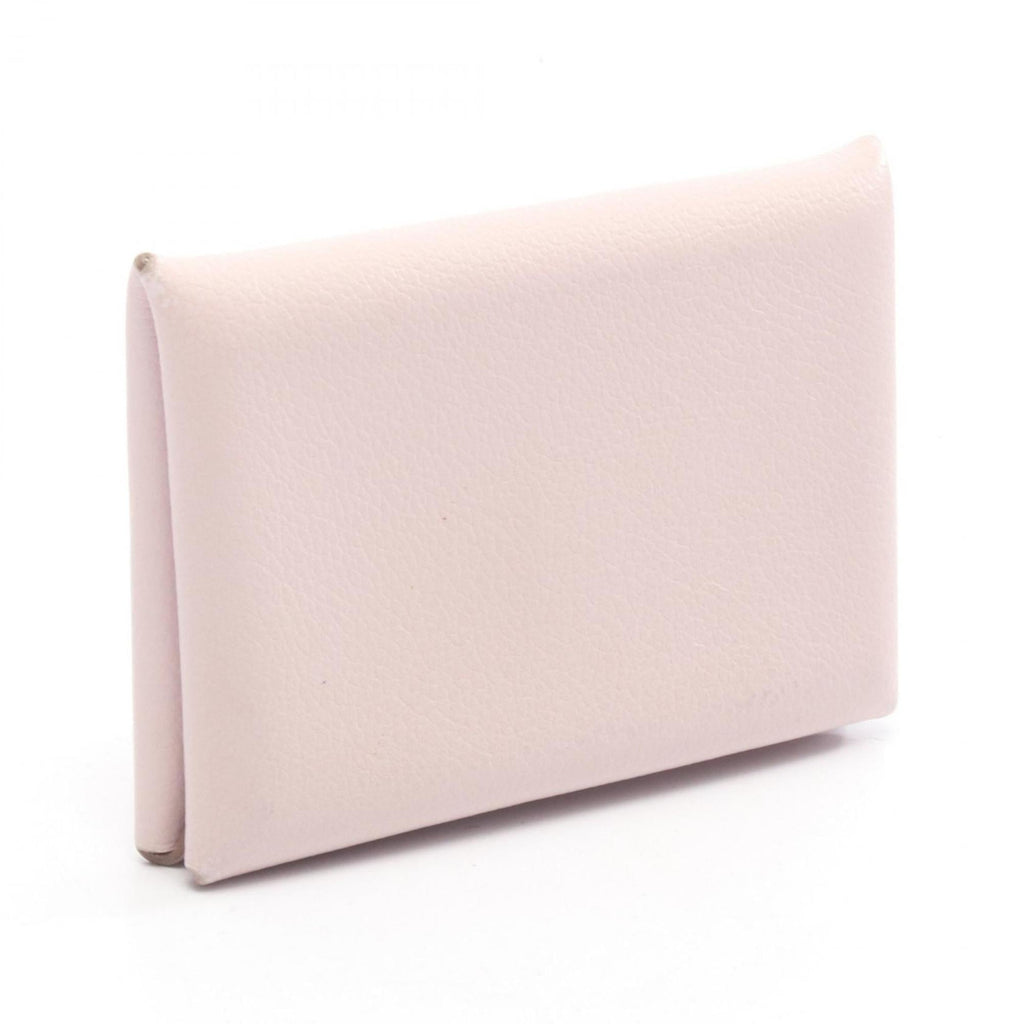 Hermes Hermès Calvi wallet, coin purse, leather, Evercolor, women's, pink