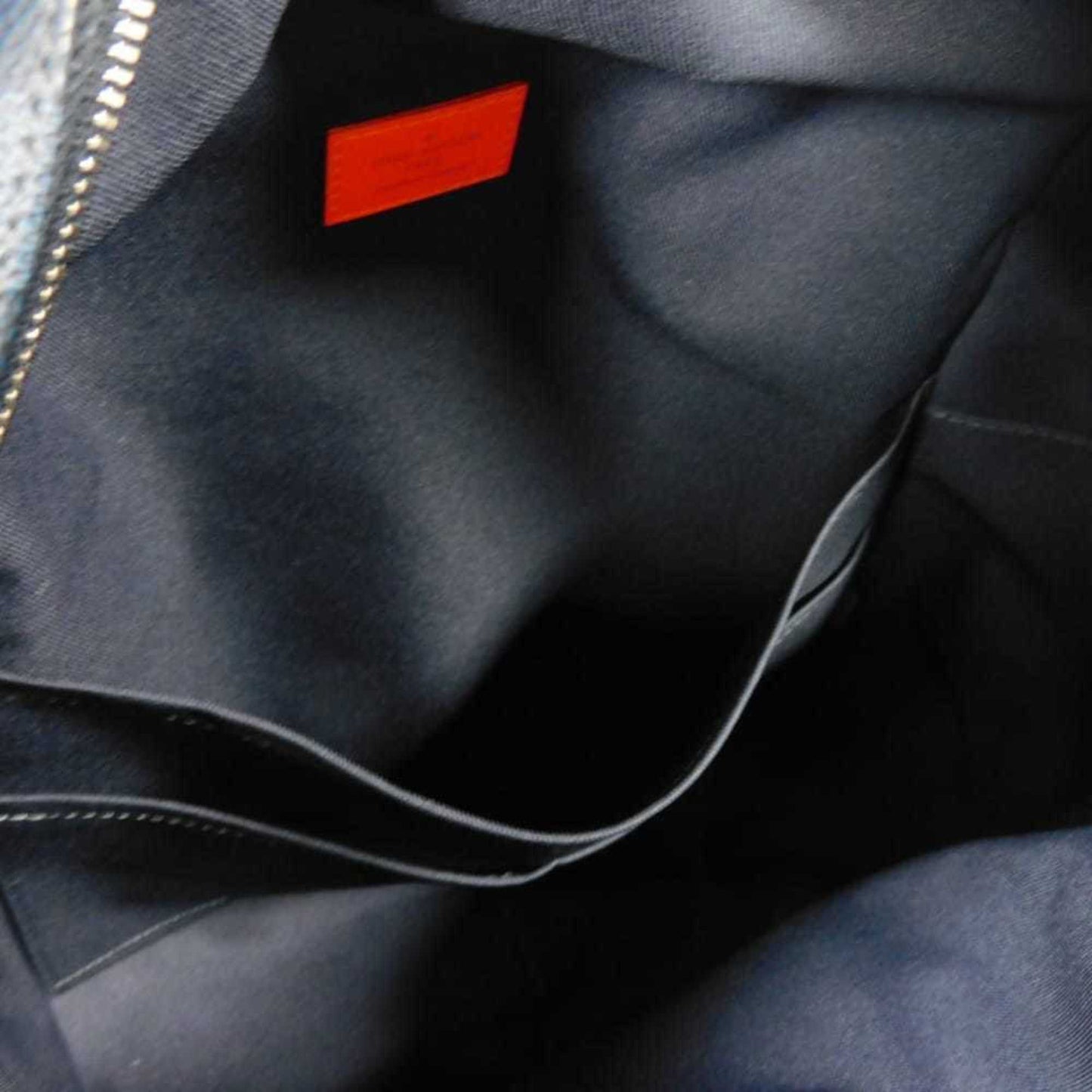 Louis Vuitton Discovery Daypack Rucksack, Navy, 19AW Damier Cobalt Lace, Orange, N40157, Men's Bag