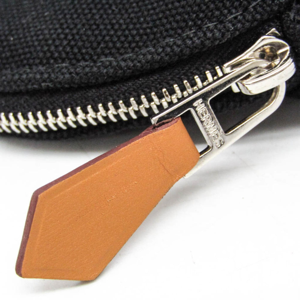 Hermes Bolide Mini Mini Women's Cotton,Leather Pouch Black,Brown — Like New