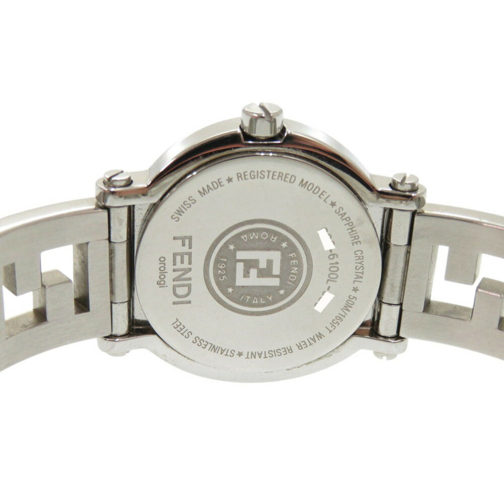 Fendi 6100L Caredro Shell Stainless Steel Black Quartz Watch with Dial 0556FENDI — Good