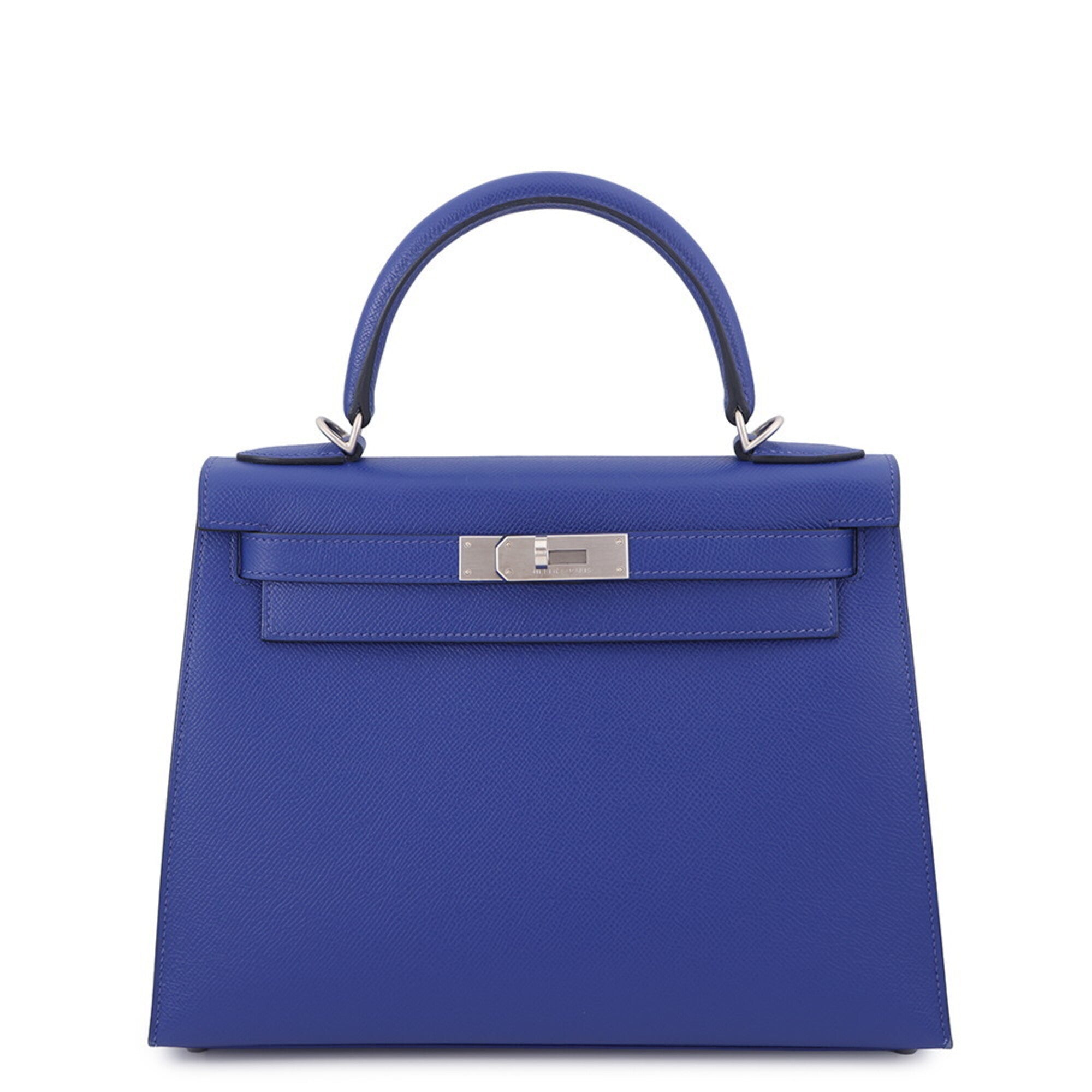Hermes Kelly 28 Handbag, Sellier Stitching, Blue Electric Matte Epsom Leather, B Stamp, 2-way Shoulder Bag. Kelly, Women's Handbag — Like New