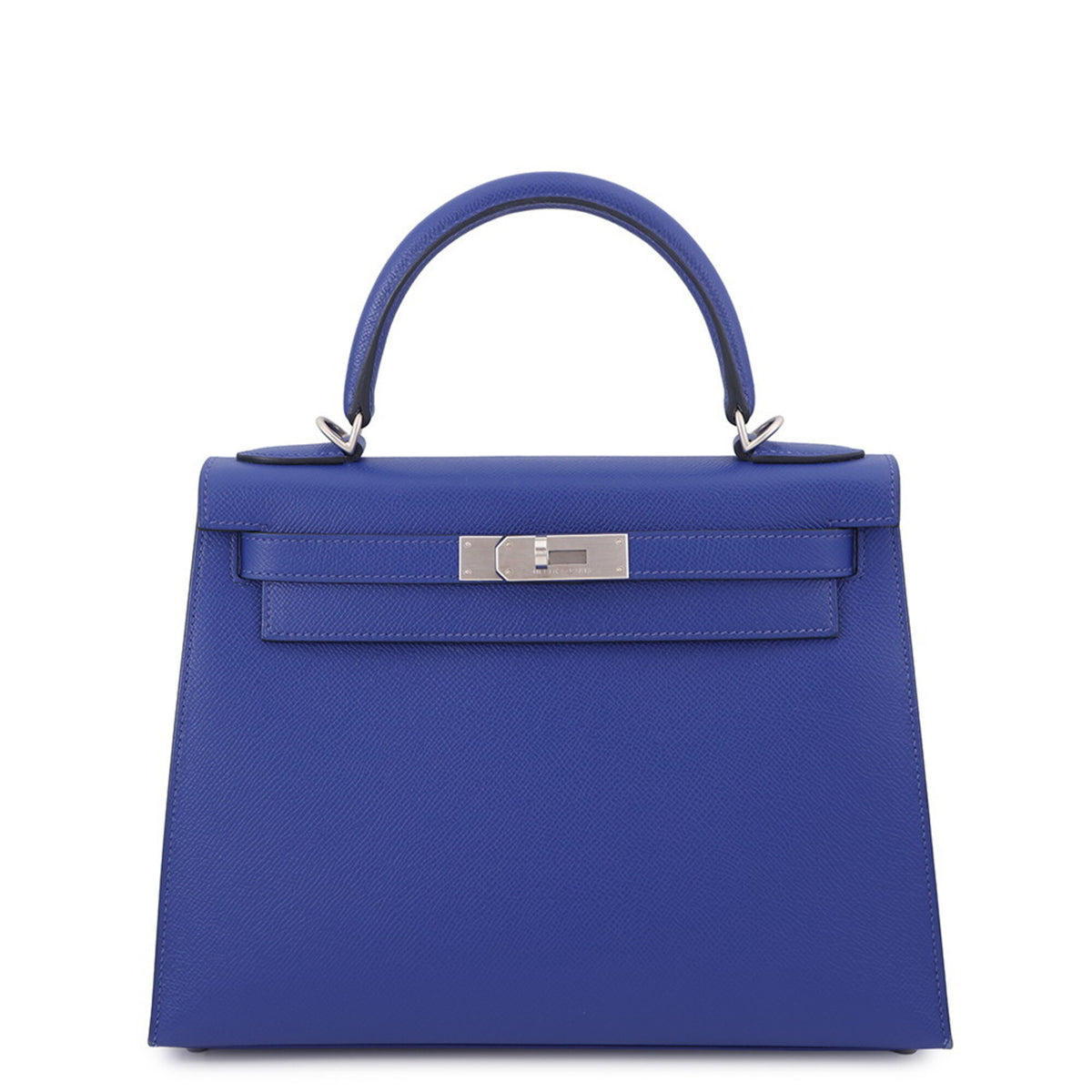 Hermes Kelly 28 Handbag, Sellier Stitching, Blue Electric Matte Epsom Leather, B Stamp, 2-way Shoulder Bag. Kelly, Women's Handbag — Like New