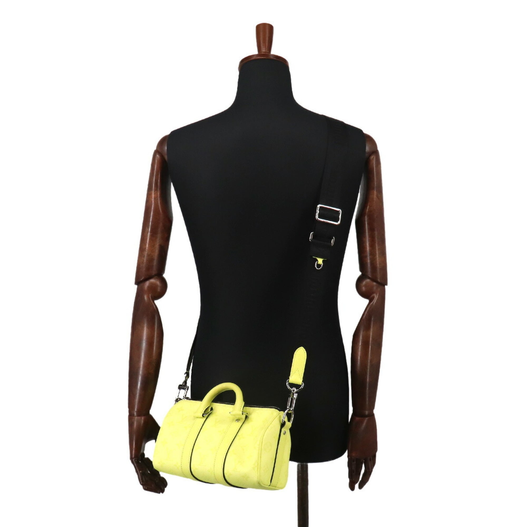 Louis Vuitton Keepall Bandouliere 25, Taigarama 2-way Hand/Shoulder Handbag, Lemon Yellow, M14078, RFID — Like New