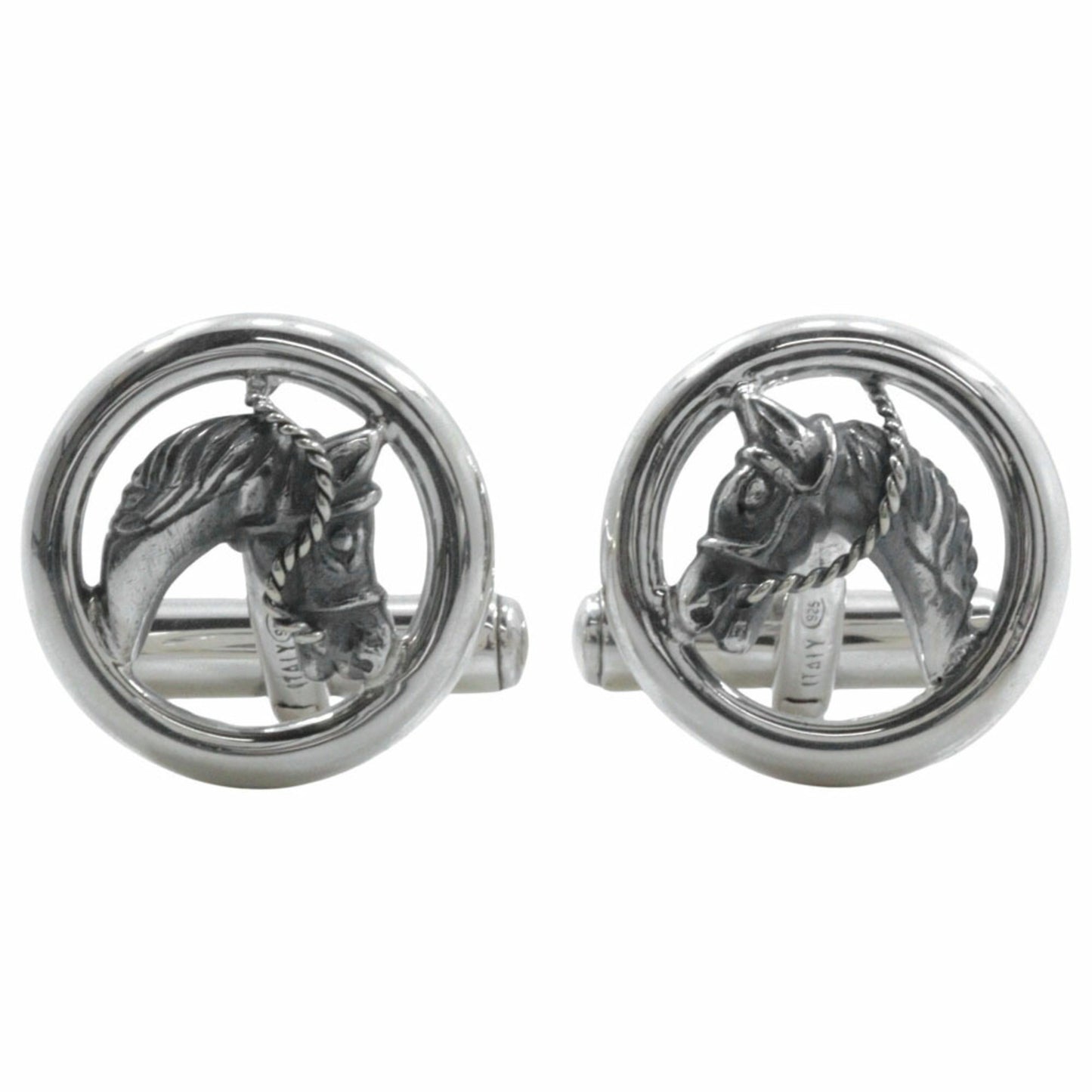 Gucci Horse Motif Cufflinks in Silver 925 for Men