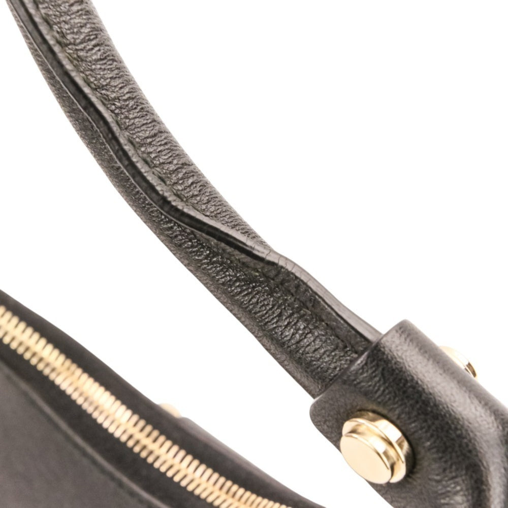 GUCCI Leather One-Shoulder Bag Handbag 190525 493075 Black Women's — Like New