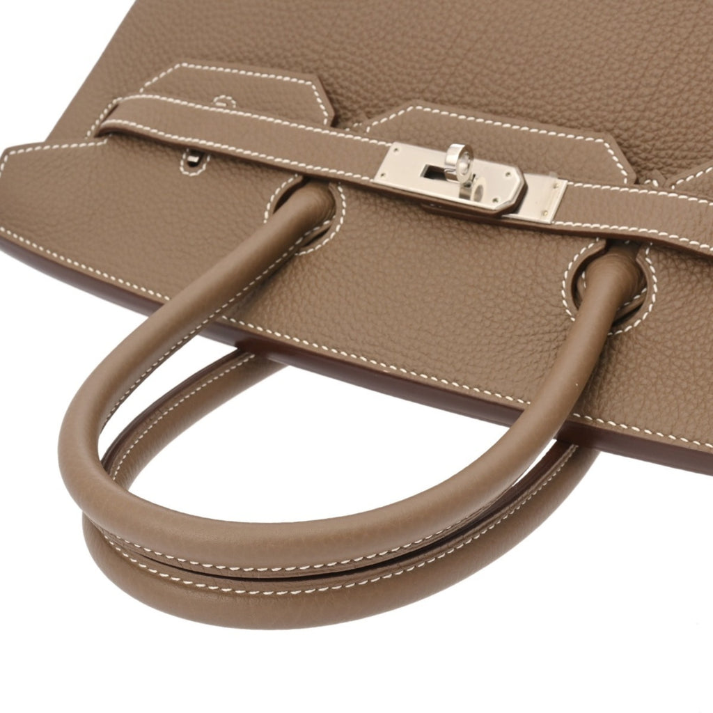 HERMES Birkin 35 Etoupe □Q Stamp (circa 2013) Unisex Togo Handbag