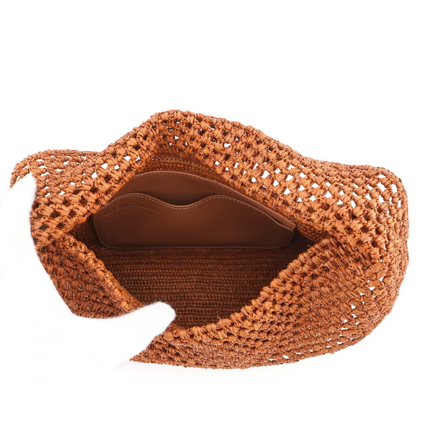 Loewe Ora Bag Medium Raffia Shoulder AP22P22X02 LOEWE 2-way Brown