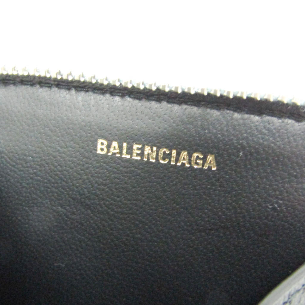 Balenciaga Ville 528926 Women,Men Leather Coin Purse/coin Case Light Blue