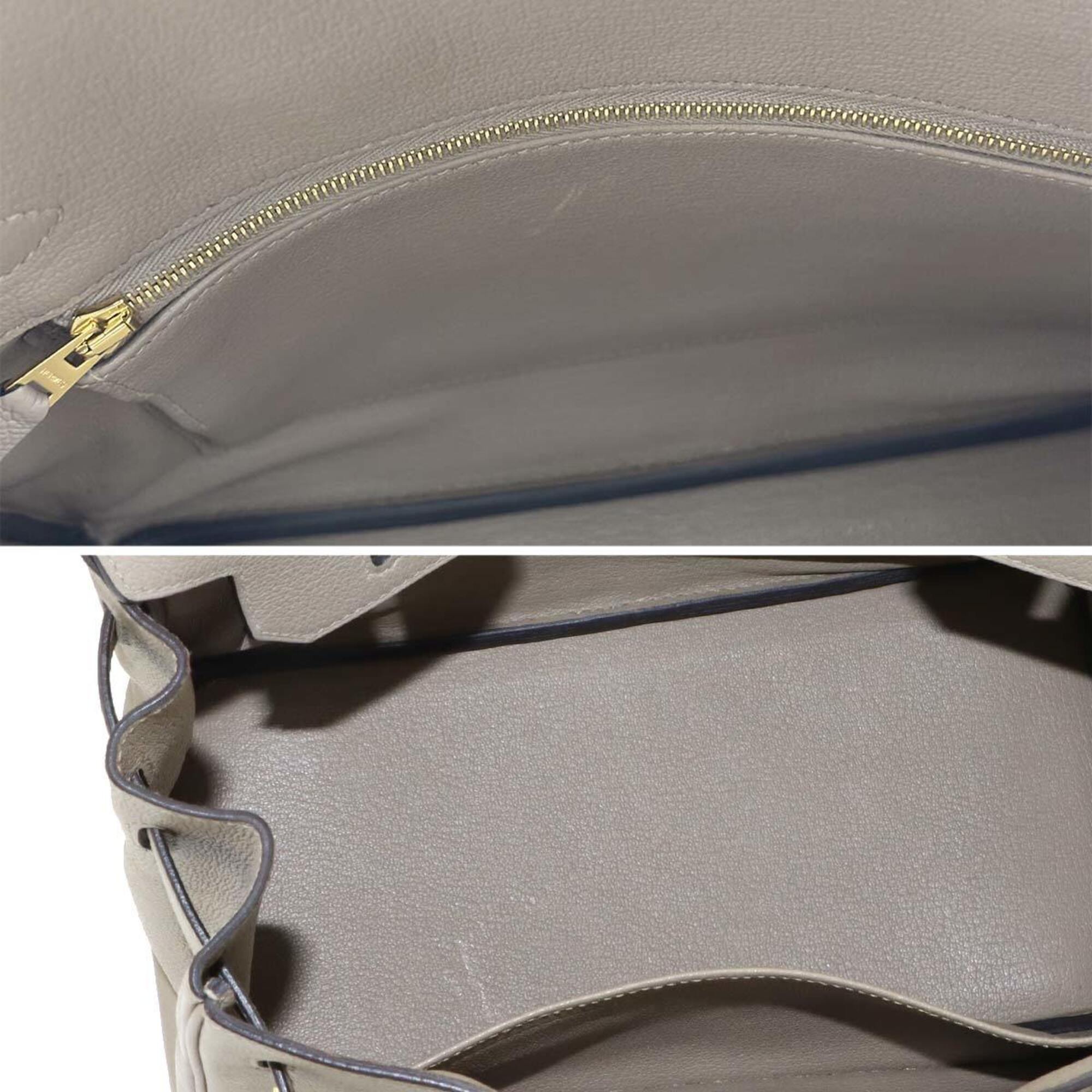 Birkin 30 Hermes HERMES Taurillon Novillo Gris Asphalt Handbag D Stamp Gold Hardware — New - Store Return