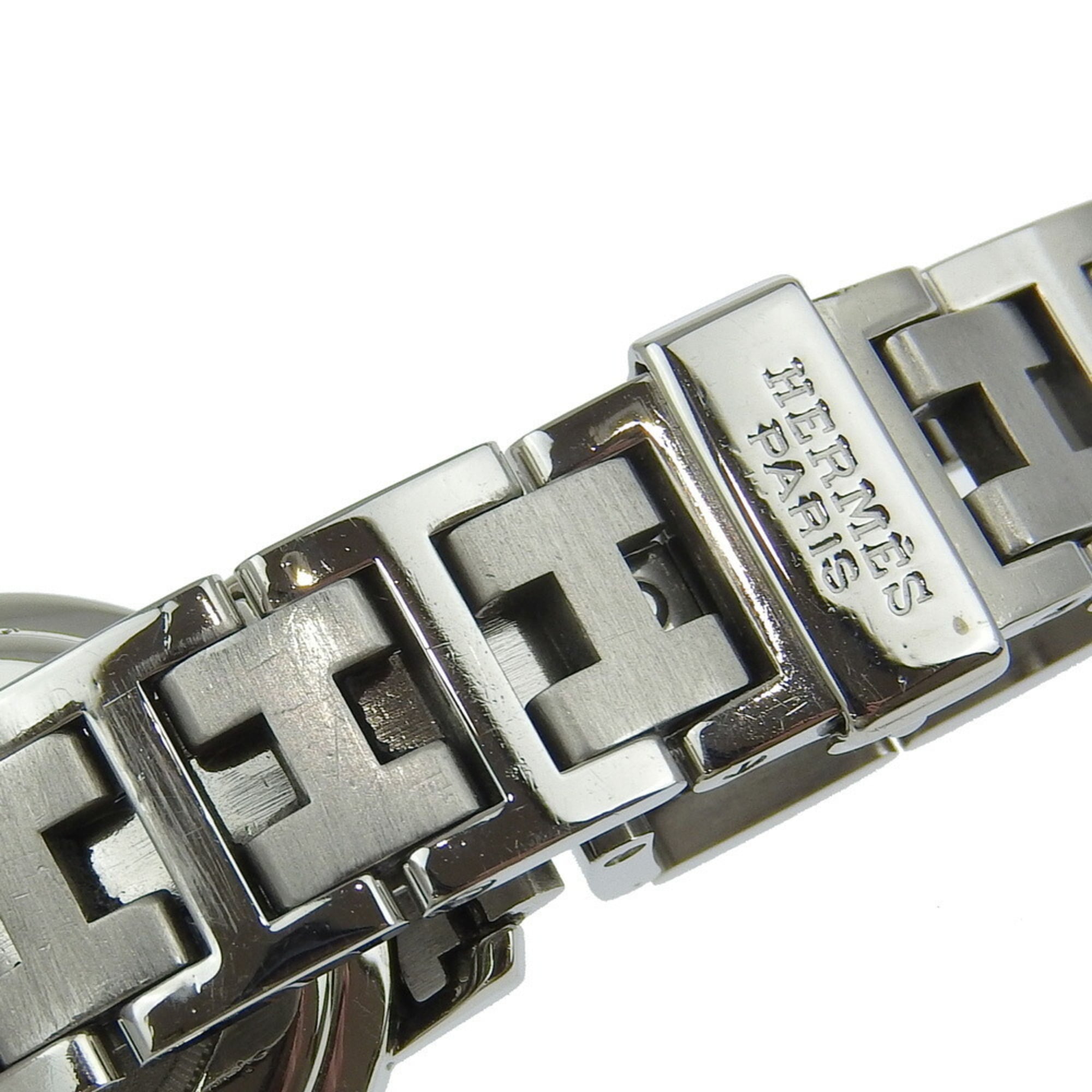Hermes HERMES Clipper Watch CL4.210 Stainless Steel Quartz Analog Display White Dial Women's S212224805 — Good