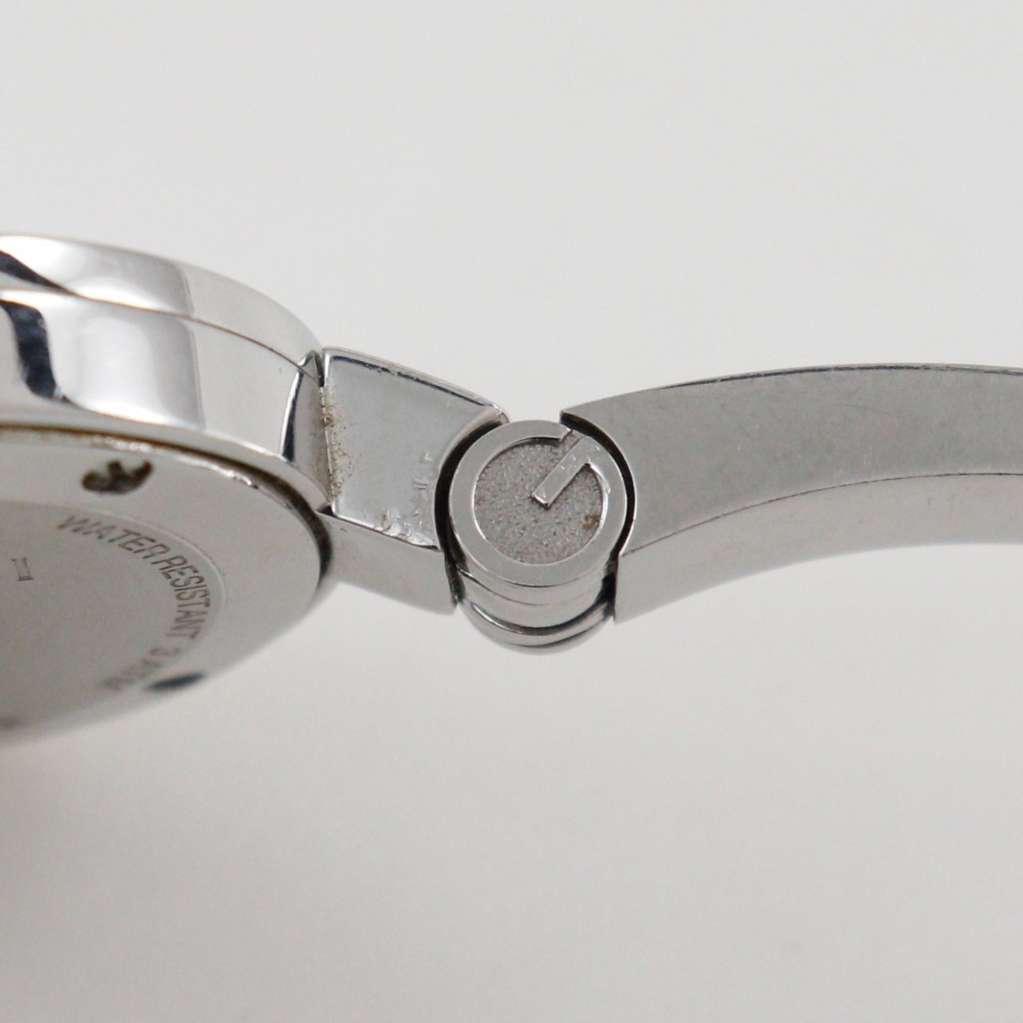 Gucci G Circle Watch Logo 105 Stainless Steel Quartz Analog Display White Dial Women's — Good