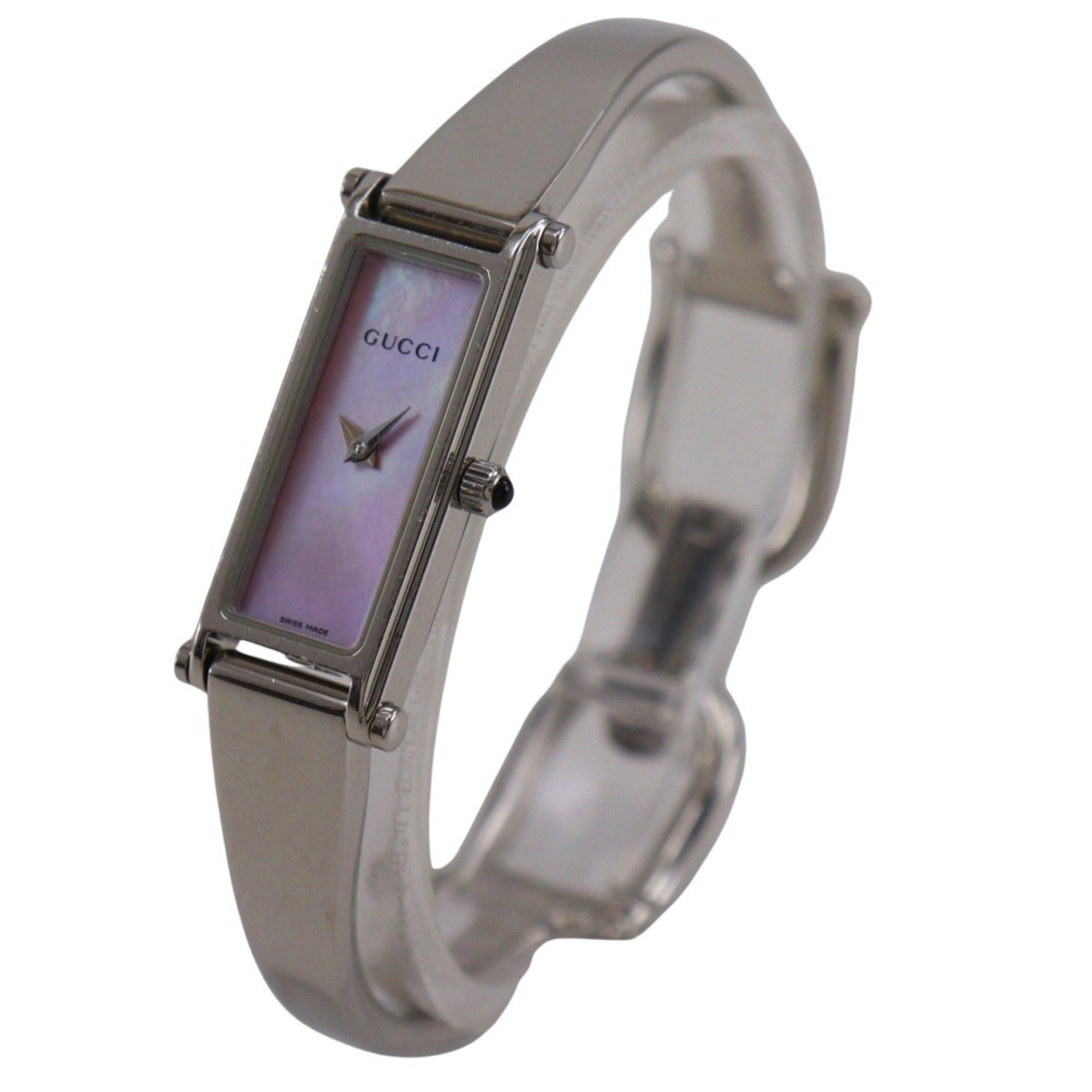 Gucci 1500L Stainless Steel Quartz Analog Watch with Pink Dial for Women — Good