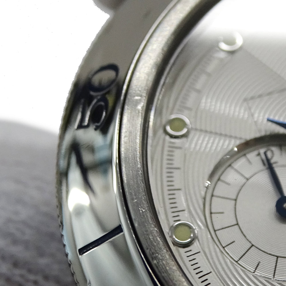 Cartier Pasha Chronograph Automatic Watch for Men, Stainless Steel (SS) W31030H3, Silver, with Open Caseback — Good