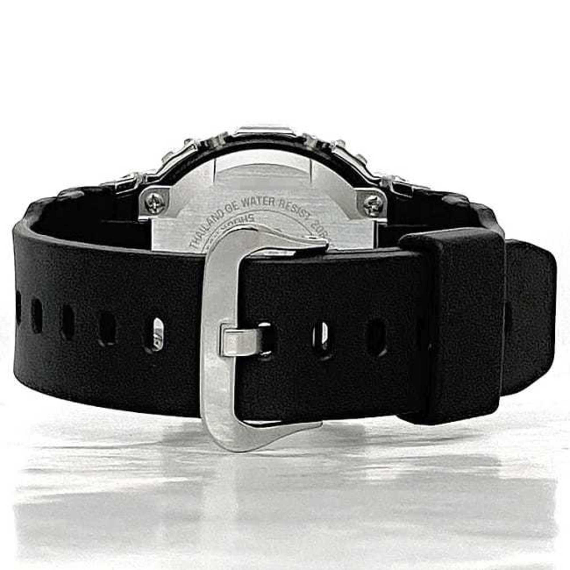 Casio Watch f-22313 Black Silver G-SHOCK GM-5600 SS Rubber Quartz CASIO G-Shock Men's Women's Digital Display Bracelet Alarm Dial Unisex Sports f-222313 — Very Good