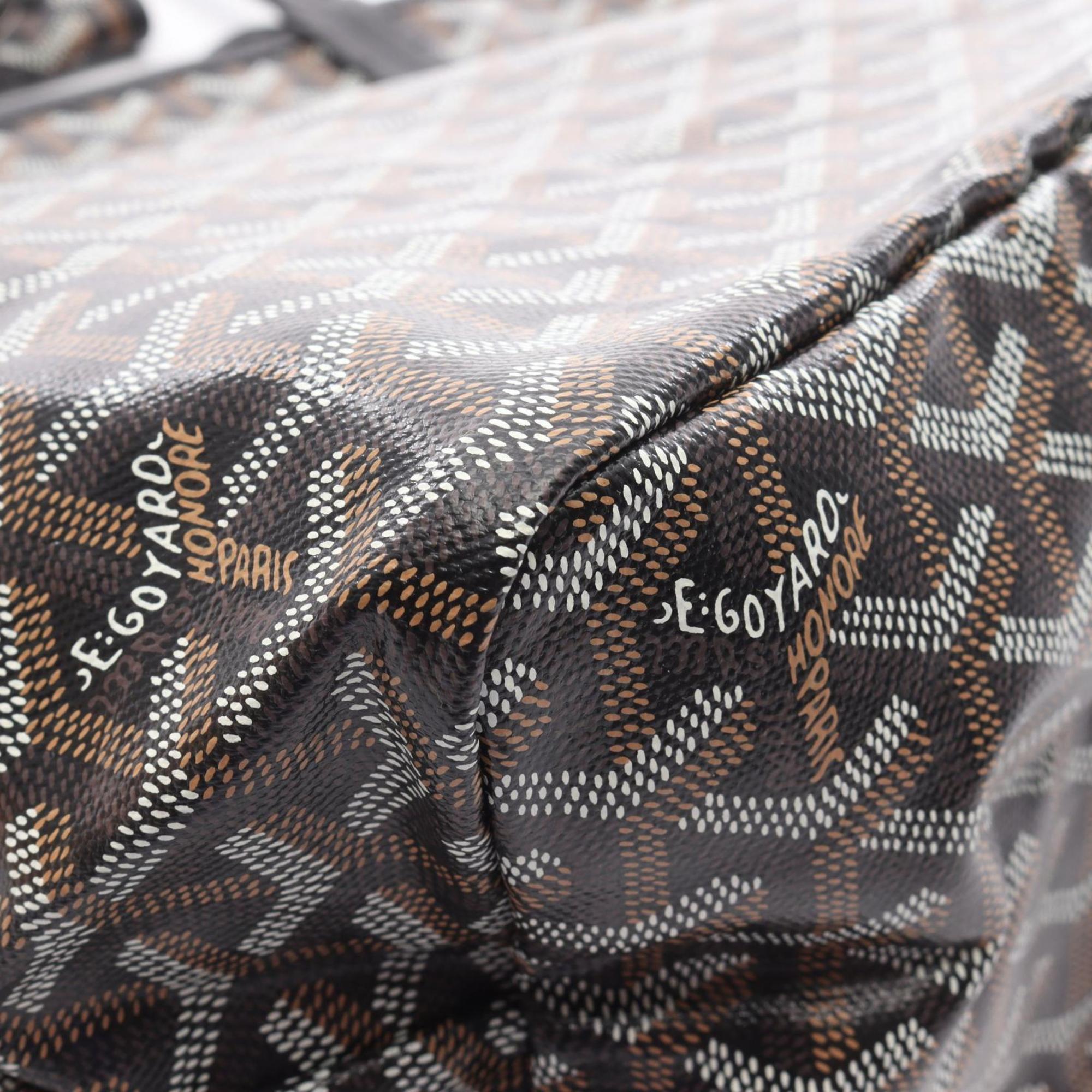 Goyard Saint Louis PM Tote Bag, Coated Canvas and Leather, Women's, Black, Multicolor, ADM120231