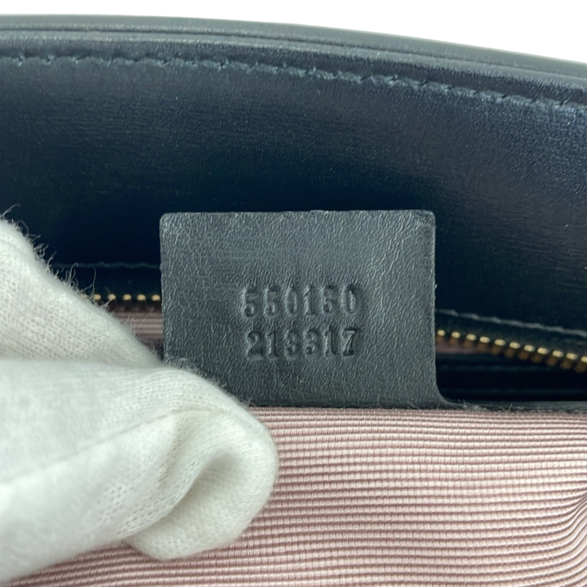 GUCCI Ally GG Marmont Double G Logo Handbag 550130 Black Women's — Like New