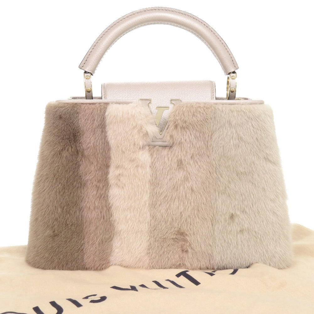 Louis Vuitton Capucines BB Mink Champagne Pink Handbag LV 1183 LOUIS VUITTON — Like New