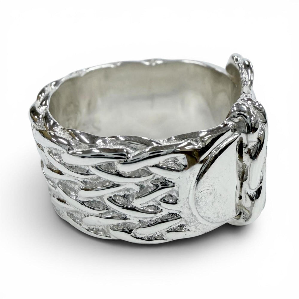 HERMES Vintage Diane Ring, 925 Sterling Silver, Weight 10.8g, Women's — Like New