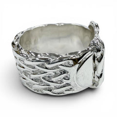 HERMES Vintage Diane Ring, 925 Sterling Silver, Weight 10.8g, Women's — Like New