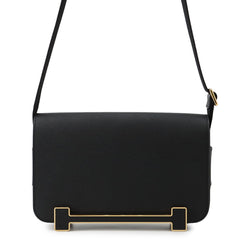 Hermes Shoulder Bag Geta Black Epsom Leather G Stamp HERMES Handbag — Like New