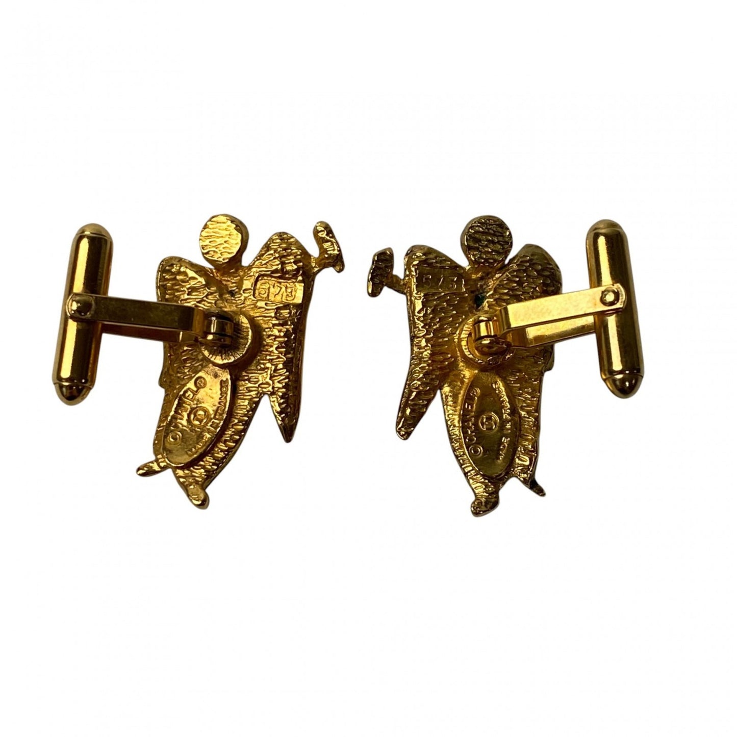 CHANEL Men's Angel Cufflinks, Gold, Vintage