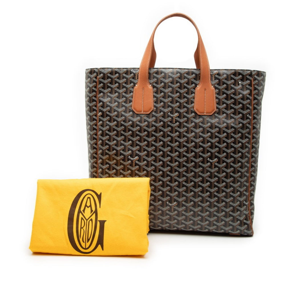 Goyard Sac Voltaire Tote Bag in Brown and Black Leather for Women