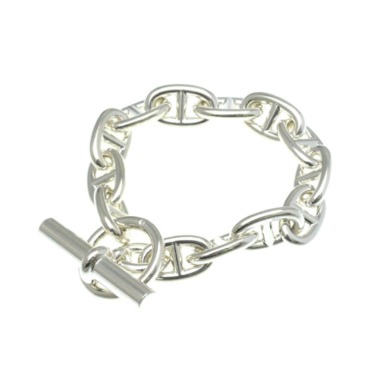 Hermes Chaine D'Ancre MM Silver 925 No Stone Link Bracelet Silver