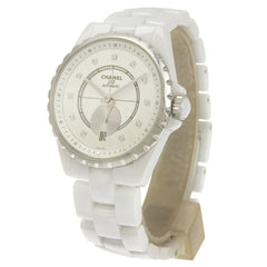 CHANEL J12 Watch, 11 Diamonds, Cal. 2895-2, H4345, White Ceramic with Automatic, Small Seconds, Dial, J12, Boys — Very Good