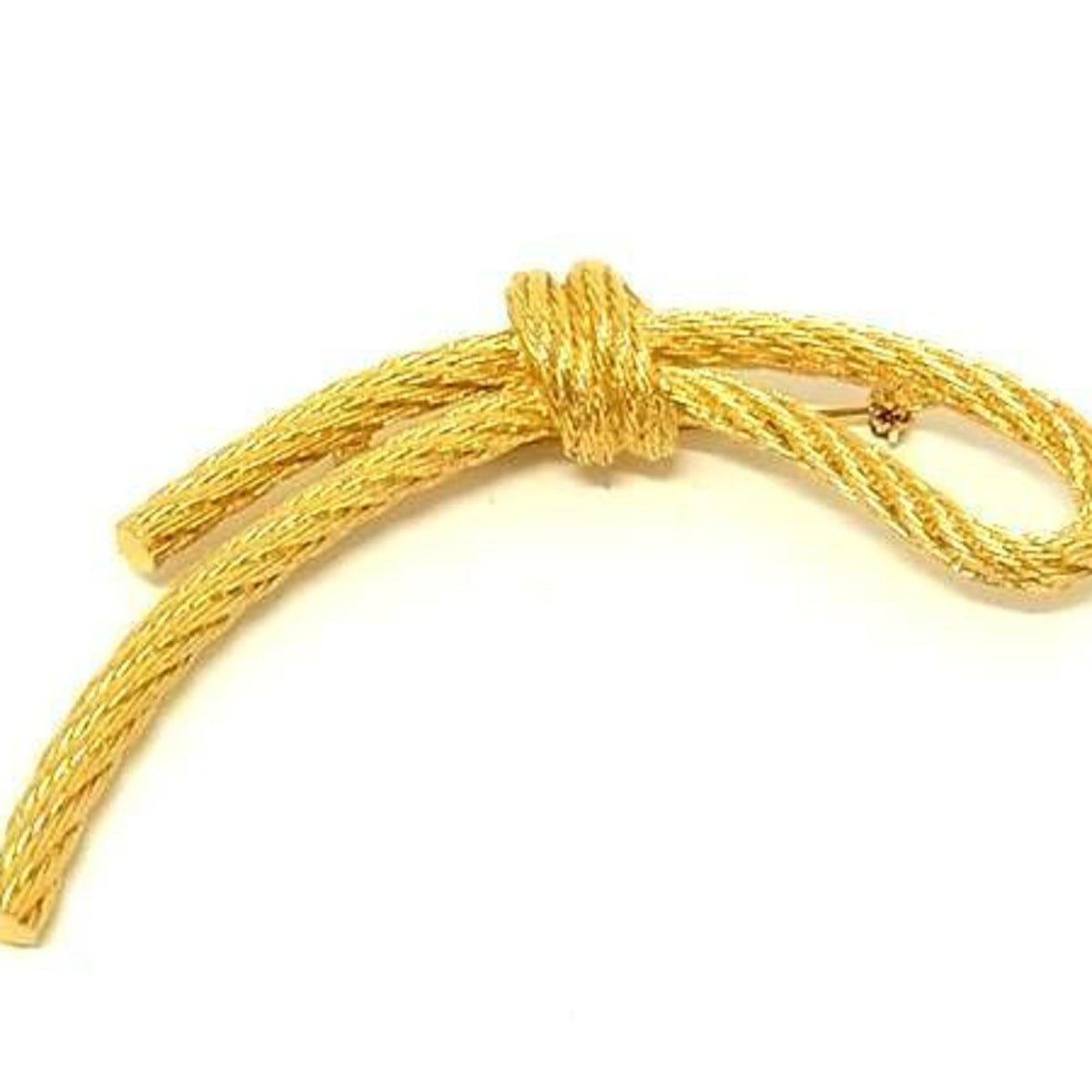 Christian Dior Brooch with Rope Motif in Gold Metal for Women — Like New