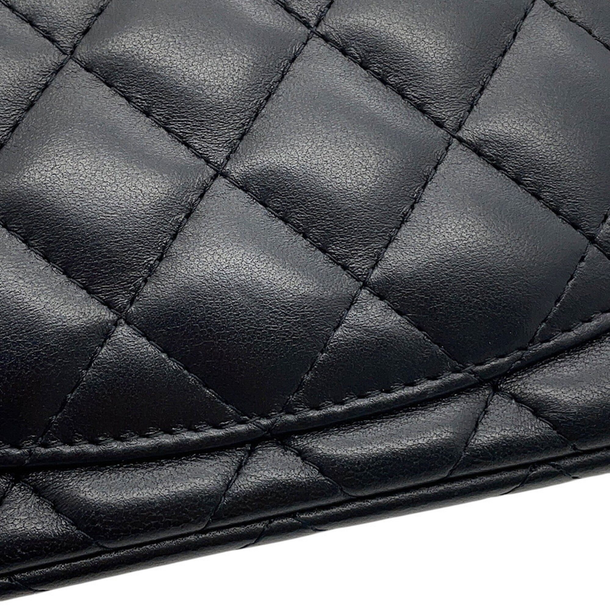 Chanel Chain Shoulder Bag Mini Matelassé 20 Coco Mark Lambskin A69900 CHANEL Black Handbag Women's — Like New