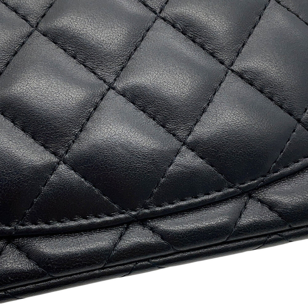 Chanel Chain Shoulder Bag Mini Matelassé 20 Coco Mark Lambskin A69900 CHANEL Black Handbag Women's — Like New