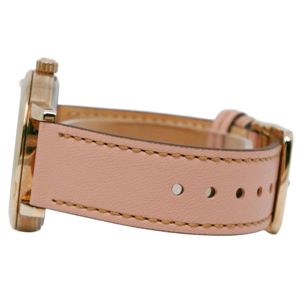 Coach watch CA.113.7.34.1539, stainless steel and leather strap, quartz, analog, white dial, women's — Very Good