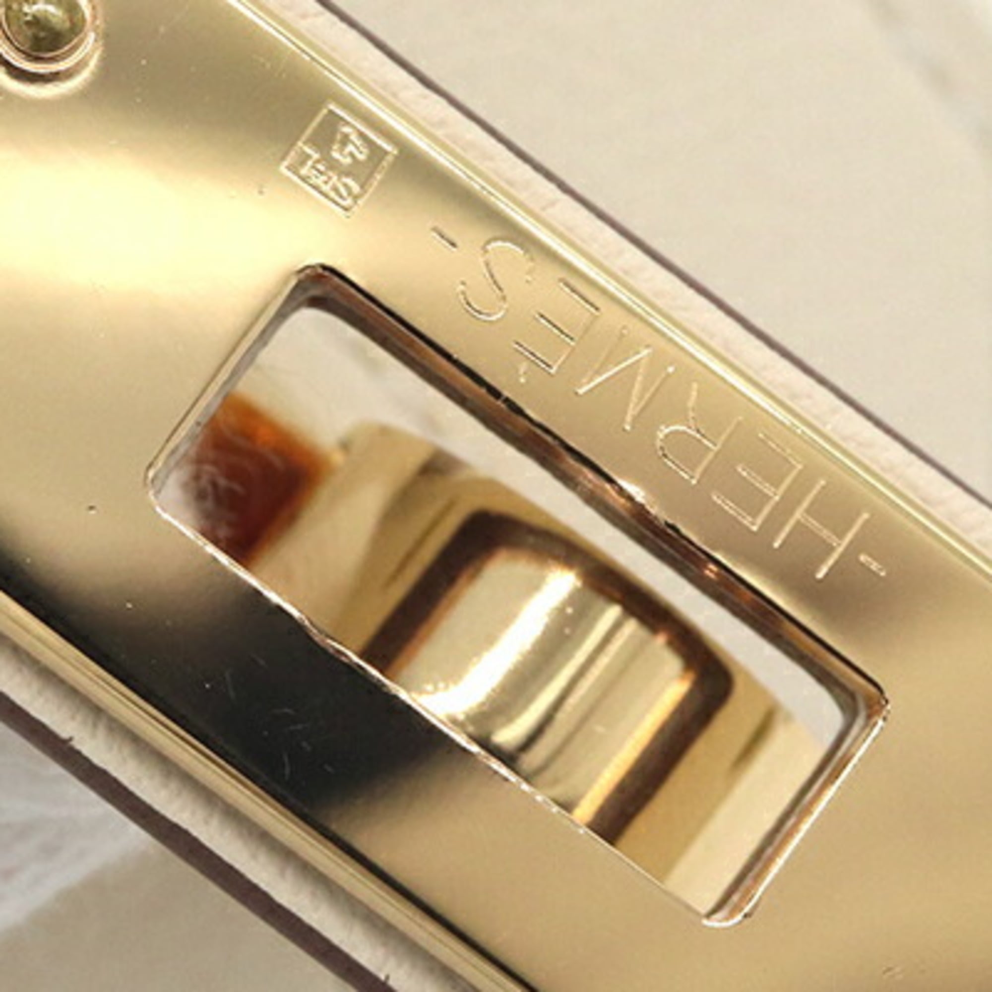 Hermes Kelly Twist Bracelet H011078 Nata Golden Yellow Veau Swift Leather □B Stamp 2023 Production Bangle Women's HERMES — Like New