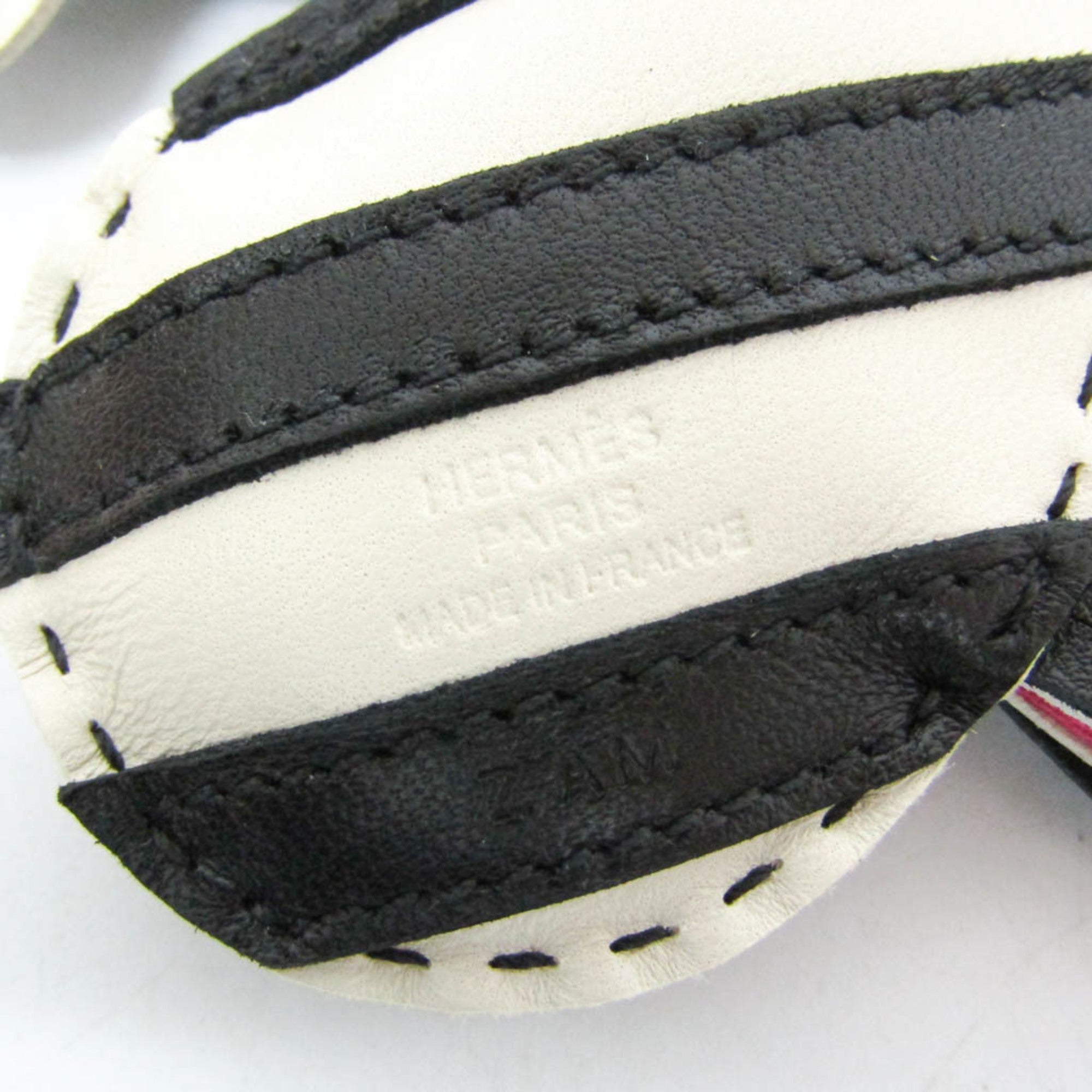 Hermes Agneau Milo Handbag Charm Black,Ivory,Pink GEE GEE SAVAN — Like New