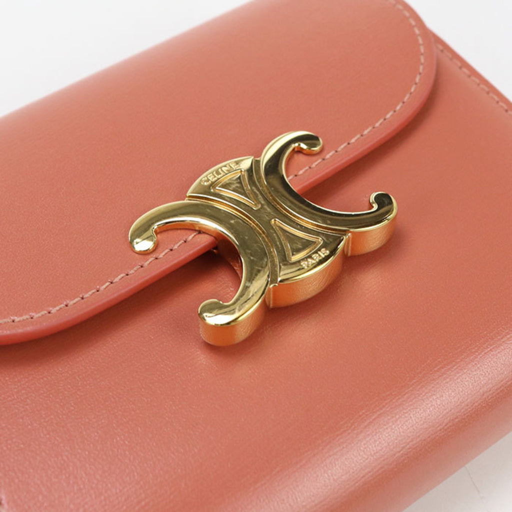CELINE Triomphe Small Flap Wallet (10D78 3DPV) in Pink