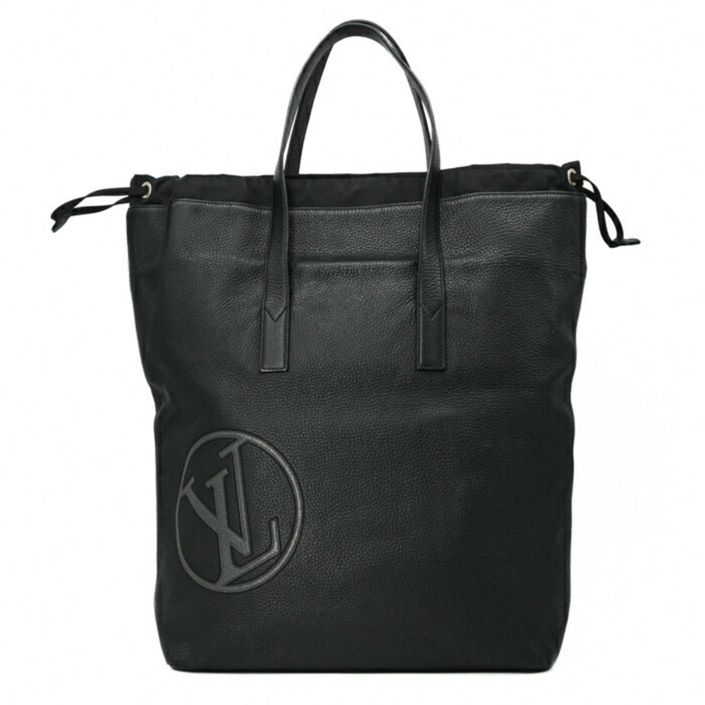 LOUIS VUITTON Louis Vuitton Taurillon LV Circle Cabas Light Tote Bag Black M55000 — Like New