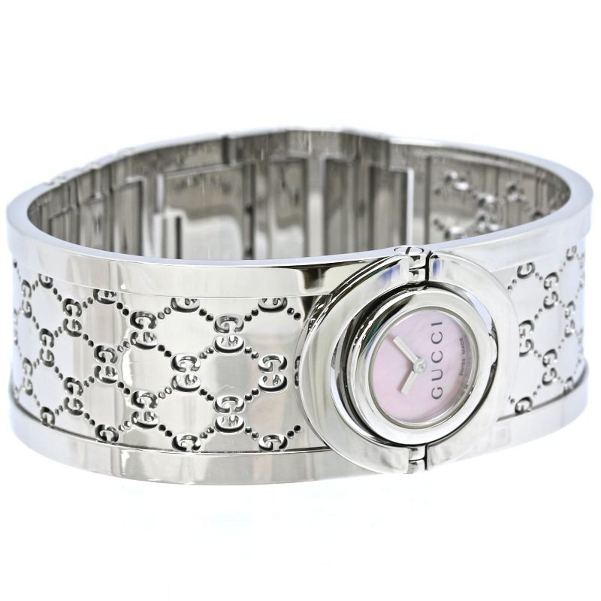 GUCCI Toile Bangle YA112513 112 Women's Watch SS 40522 — Very Good
