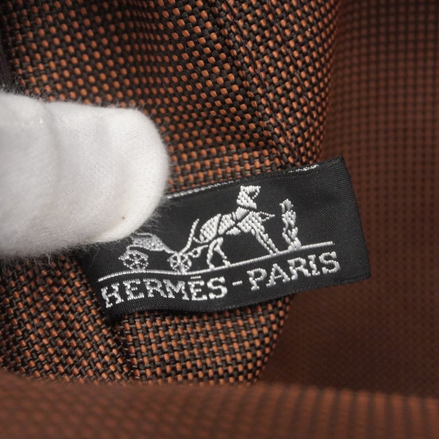 Hermes Hermès Air Line MM Tote Bag, Brown Canvas, Men's and Women's