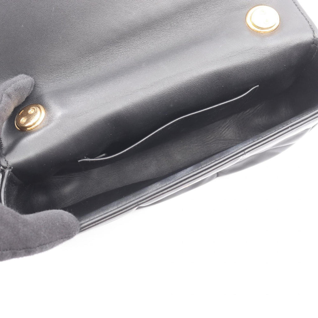 Celine Matelasse Monochrome Shoulder Bag, Leather, Women's, Black