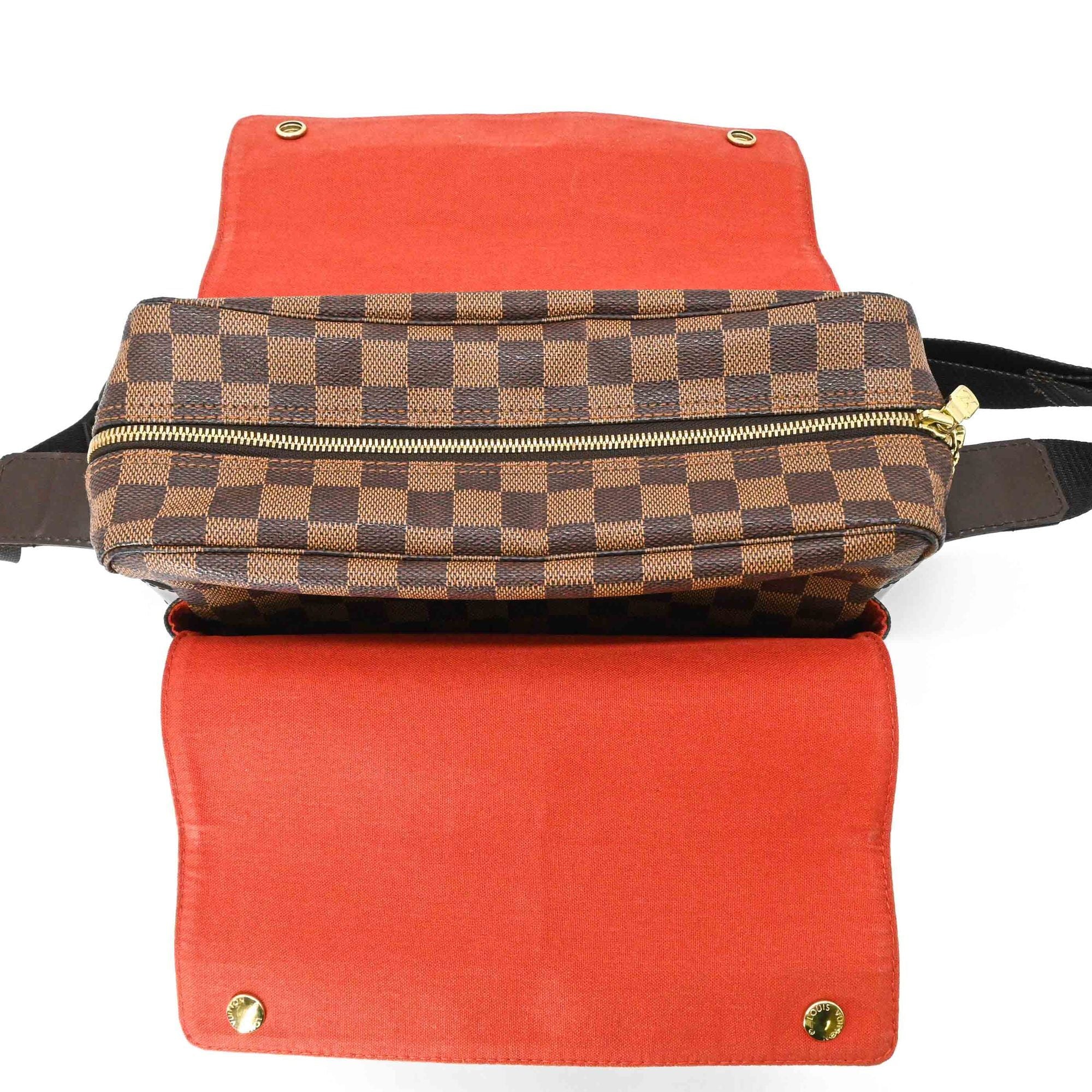 LOUIS VUITTON Naviglio Damier Azur Shoulder Bag, Brown, Men's/Women's, N45255 — Like New
