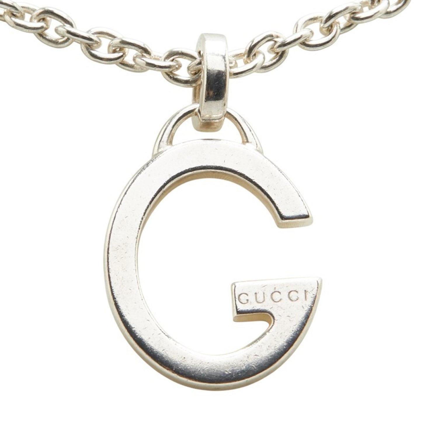 Gucci G Logo Chain Pendant Necklace 233936 SV925 Silver Women's GUCCI