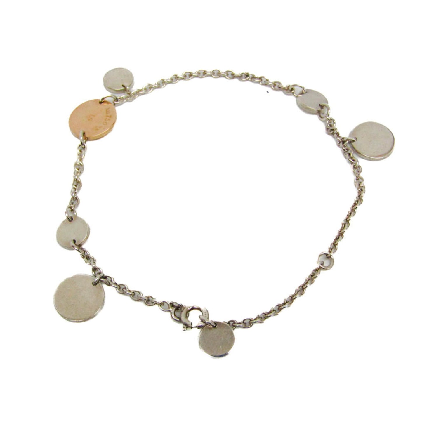 Hermes Exlibris Pink Gold (18K),Silver 925 Charm Bracelet Silver,Pink Gold