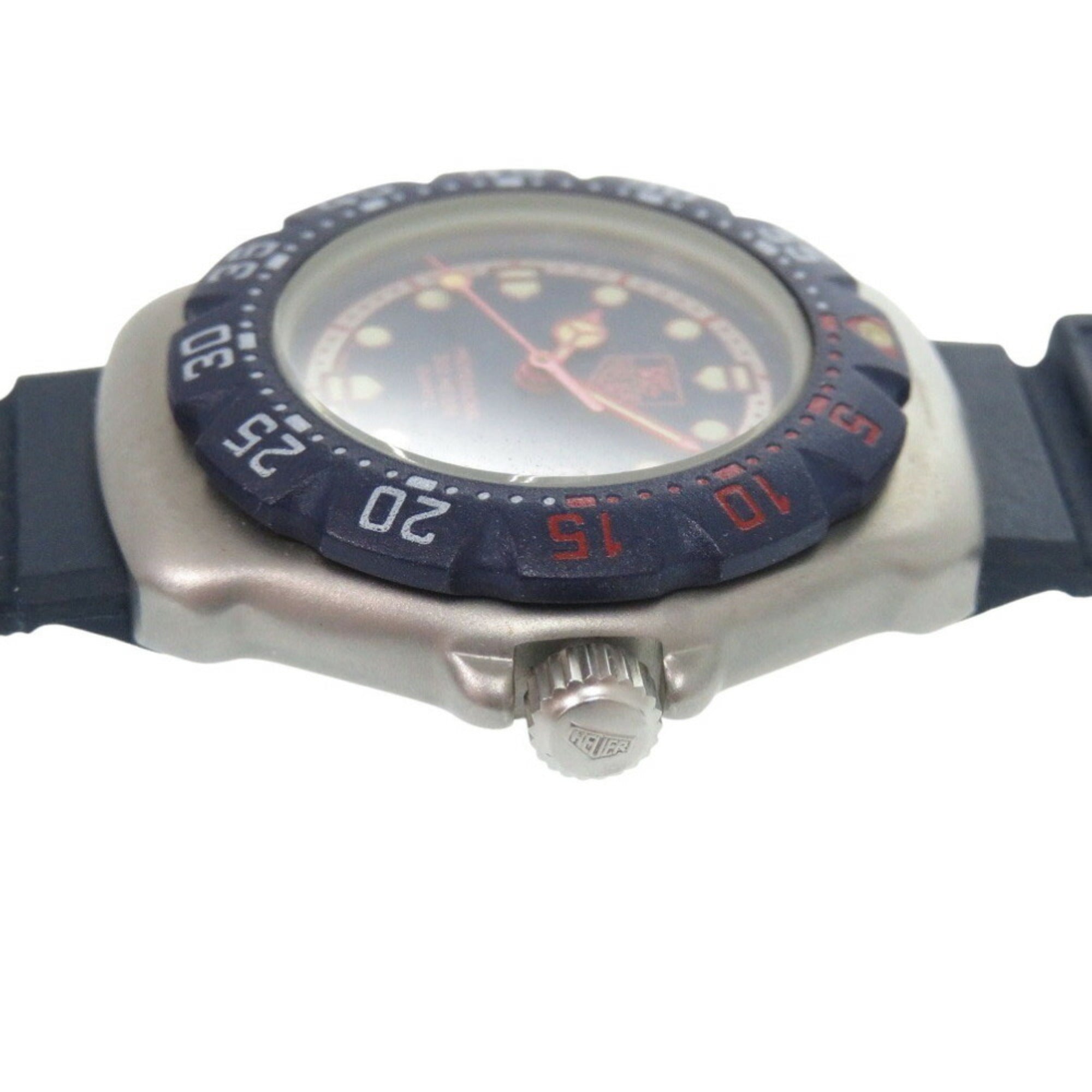 TAG Heuer Formula 1 370.508 Stainless Steel Rubber Navy Quartz Wristwatch 1911 HEUER — Very Good
