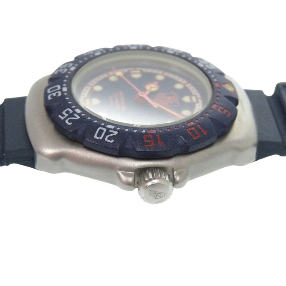 TAG Heuer Formula 1 370.508 Stainless Steel Rubber Navy Quartz Wristwatch 1911 HEUER — Very Good